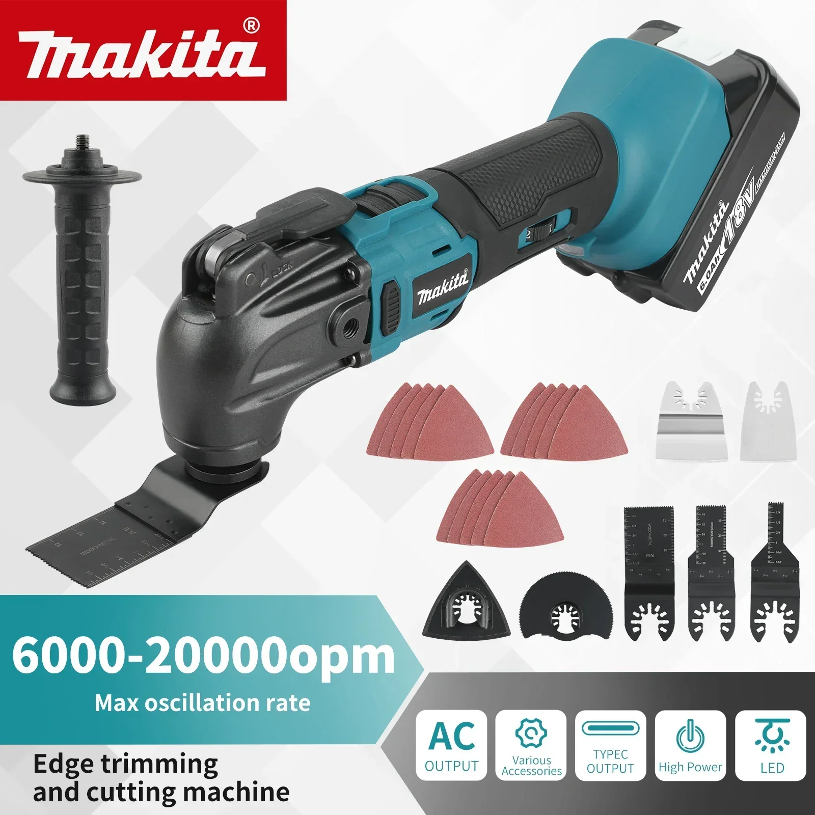 Oscillating Multi Tool - Wielofunkcyjne narzędzie oscylacyjne Makita 1.6 °