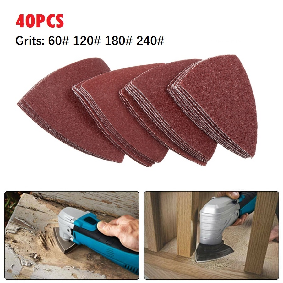 Oscillating Multi Tool - 40 szt. Trójkątne papierki ścierne z