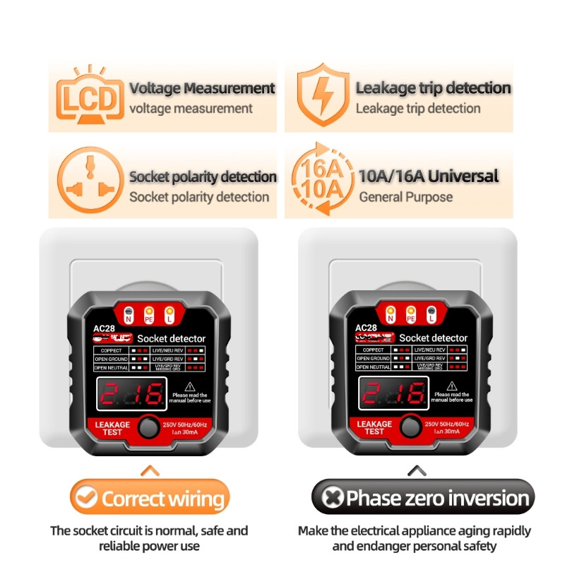 ANENG AC28 wykrywacz gniazda U – Power Tools Voltage recenzja i cena
