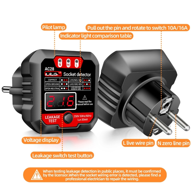 ANENG AC28 wykrywacz gniazda U – Power Tools Voltage recenzja i cena